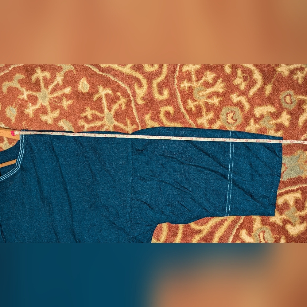 Gudrun Sjoden Blue Organic Linen Maxi Dress - Picture 12 of 14